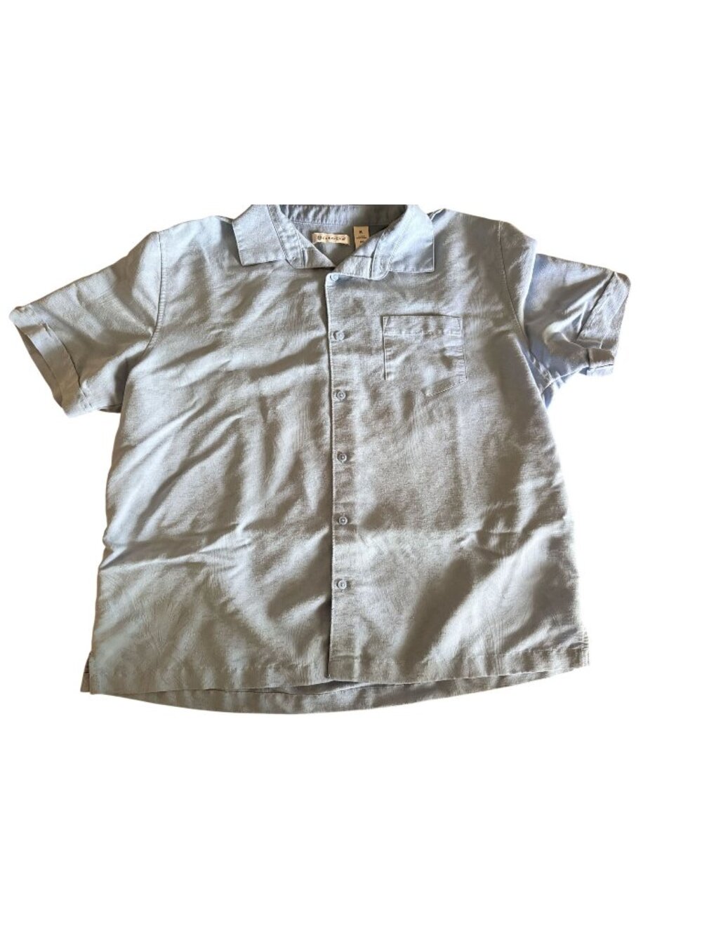 Cubavera Mens Light Blue Button-Up Short Sleeve Shirt XL